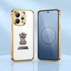 Vivo V70 5G Satyamev Jayate 2-in-1 Emblem Transparent Shockproof Airbag Case