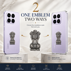 Xiaomi 17T 5G Compatible Satyamev Jayate 3D Metal Emblem Sticker