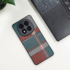 Redmi Note 14 Pro 5G Luxury Grid Pattern Glass Back Shockproof Case
