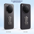 OPPO Find X8 5G Compatible Satyamev Jayate 3D Metal Emblem Sticker