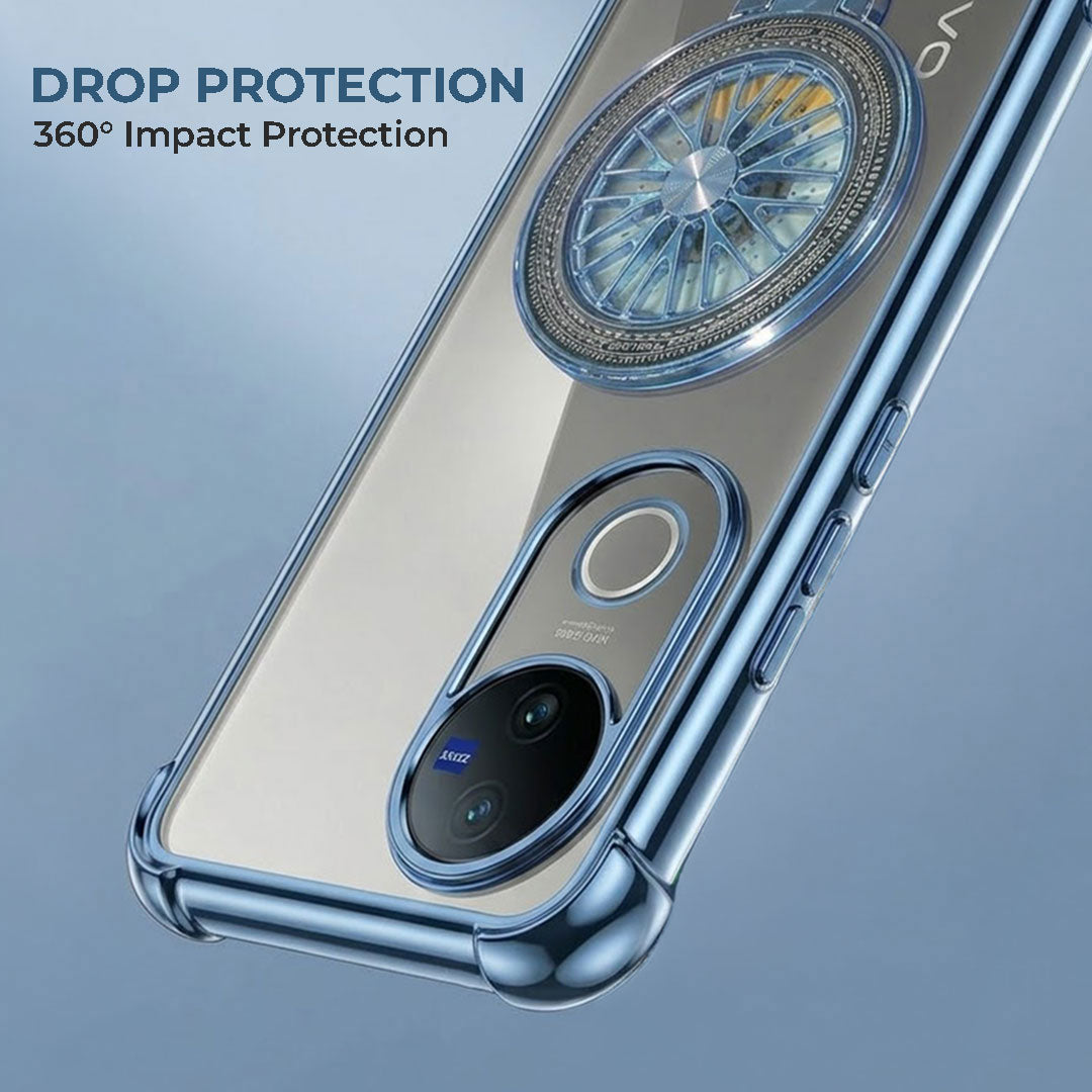 Vivo V50 5G Premium Stress Buster Wheel Rotating Shockproof Airbags Case