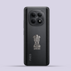 Poco M8 5G Compatible Satyamev Jayate 3D Metal Emblem Sticker