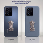 Vivo Y22 5G Compatible Satyamev Jayate 3D Metal Emblem Sticker