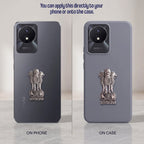 Vivo Y02t 5G Compatible Satyamev Jayate 3D Metal Emblem Sticker