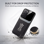 Vivo Y200e 5G Satyamev Jayate 3D Metal Leather Back Case