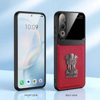 Oppo K12x 5G Satyamev Jayate 3D Metal Leather Back Case