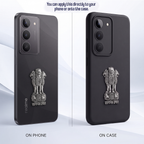 Realme 14X 5G Compatible Satyamev Jayate 3D Metal Emblem Sticker