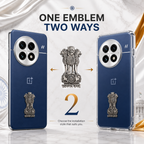 OnePlus 13 5G Compatible Satyamev Jayate 3D Metal Emblem Sticker