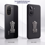 POCO C71 5G Compatible Satyamev Jayate 3D Metal Emblem Sticker