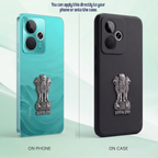 Realme 14T 5G Compatible Satyamev Jayate 3D Metal Emblem Sticker