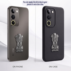 Realme P4R 5G Compatible Satyamev Jayate 3D Metal Emblem Sticker