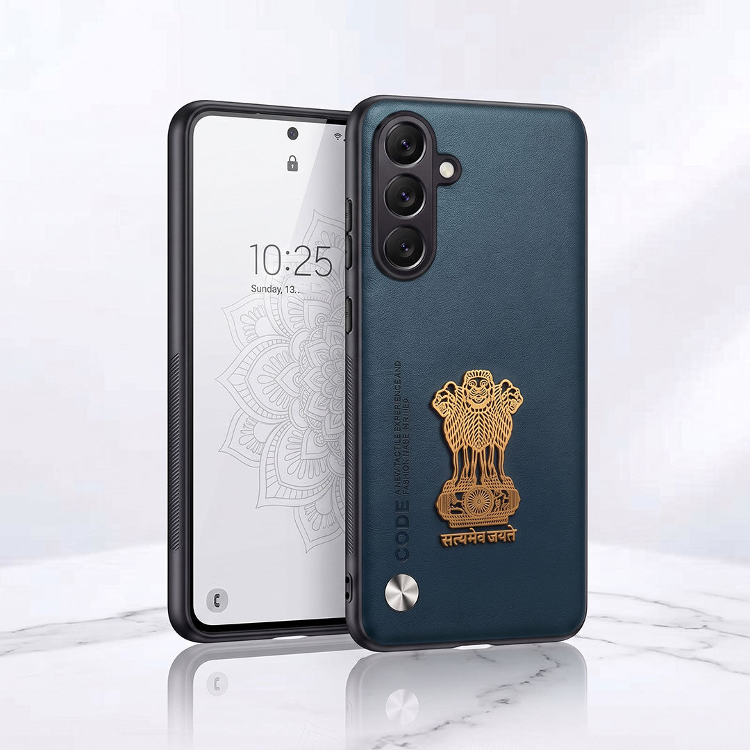 Samsung Galaxy A55 5G Satyamev Jayate Vegan Leather Back Case
