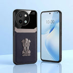 Vivo Y58 5G Satyamev Jayate 3D Metal Leather Back Case