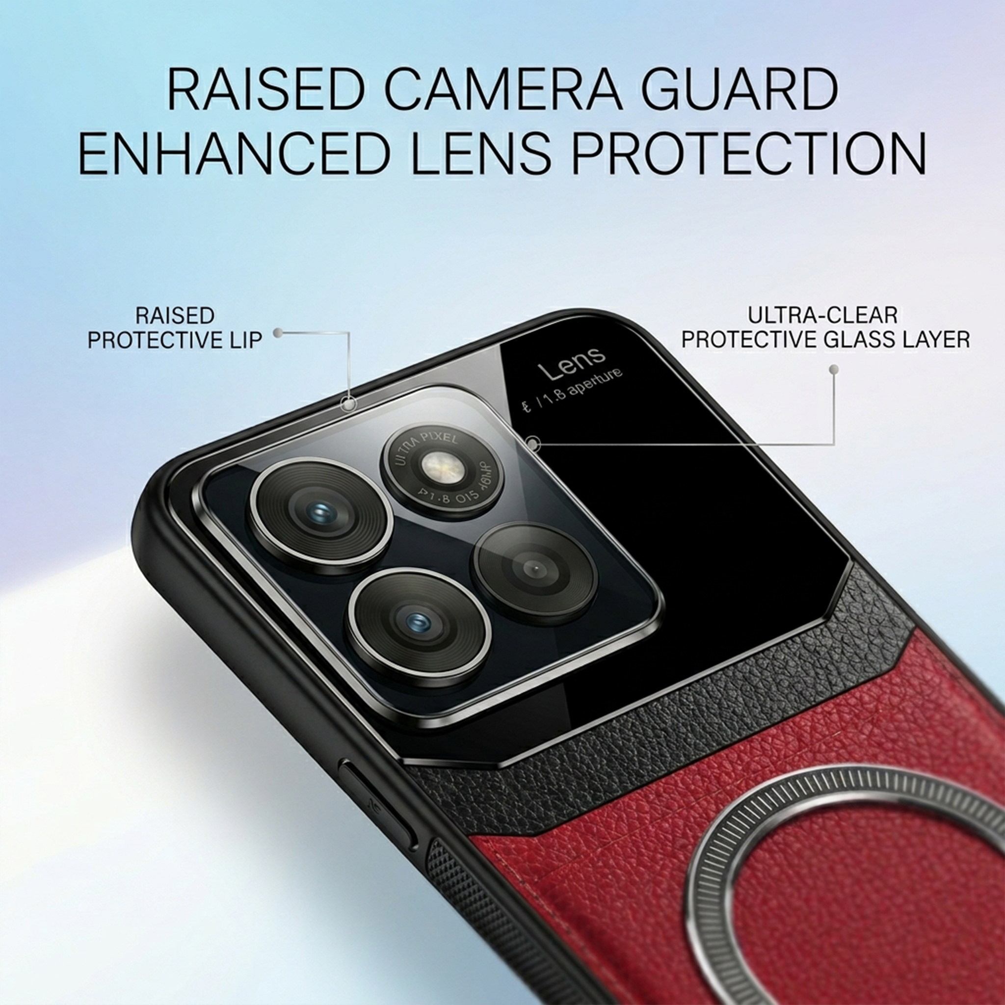 Motorola Edge 60 Pro 5G Premium Magsafe Magnetic Leather Lens Protective Case