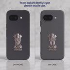 Google Pixel 9a 5G Compatible Satyamev Jayate 3D Metal Emblem Sticker