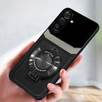 Samsung Galaxy A16 5G Original Luxury Leather Lens Magnifier Ring Stand Case