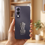 Oppo K13x 5G Compatible Satyamev Jayate 3D Metal Emblem Sticker