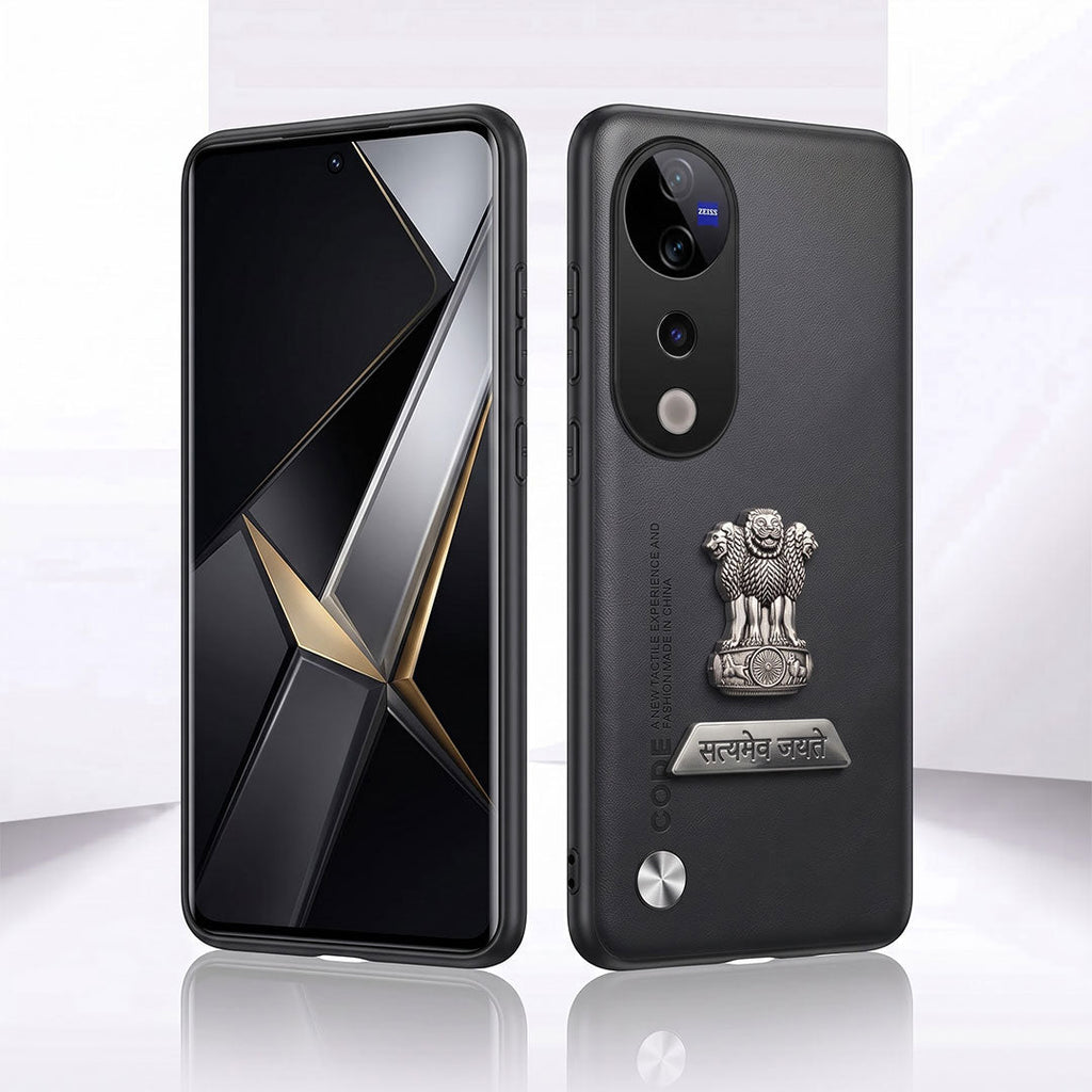 Vivo V40 Pro 5G Satyamev Jayate 2-in-1 Emblem Vegan Leather Back Case