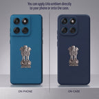 Motorola Edge 60 Fusion 5G Compatible Satyamev Jayate 3D Metal Emblem Sticker