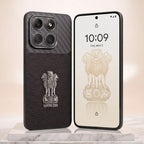 Motorola Edge 70 5g Satyamev Jayate Carbon Fiber Leather Hybrid Phone Case