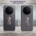 Vivo X200T 5G Compatible Satyamev Jayate 3D Metal Emblem Sticker