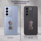 Vivo V27 Pro 5G Compatible Satyamev Jayate 3D Metal Emblem Sticker