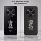 Redmi 14c 5G Compatible Satyamev Jayate 3D Metal Emblem Sticker