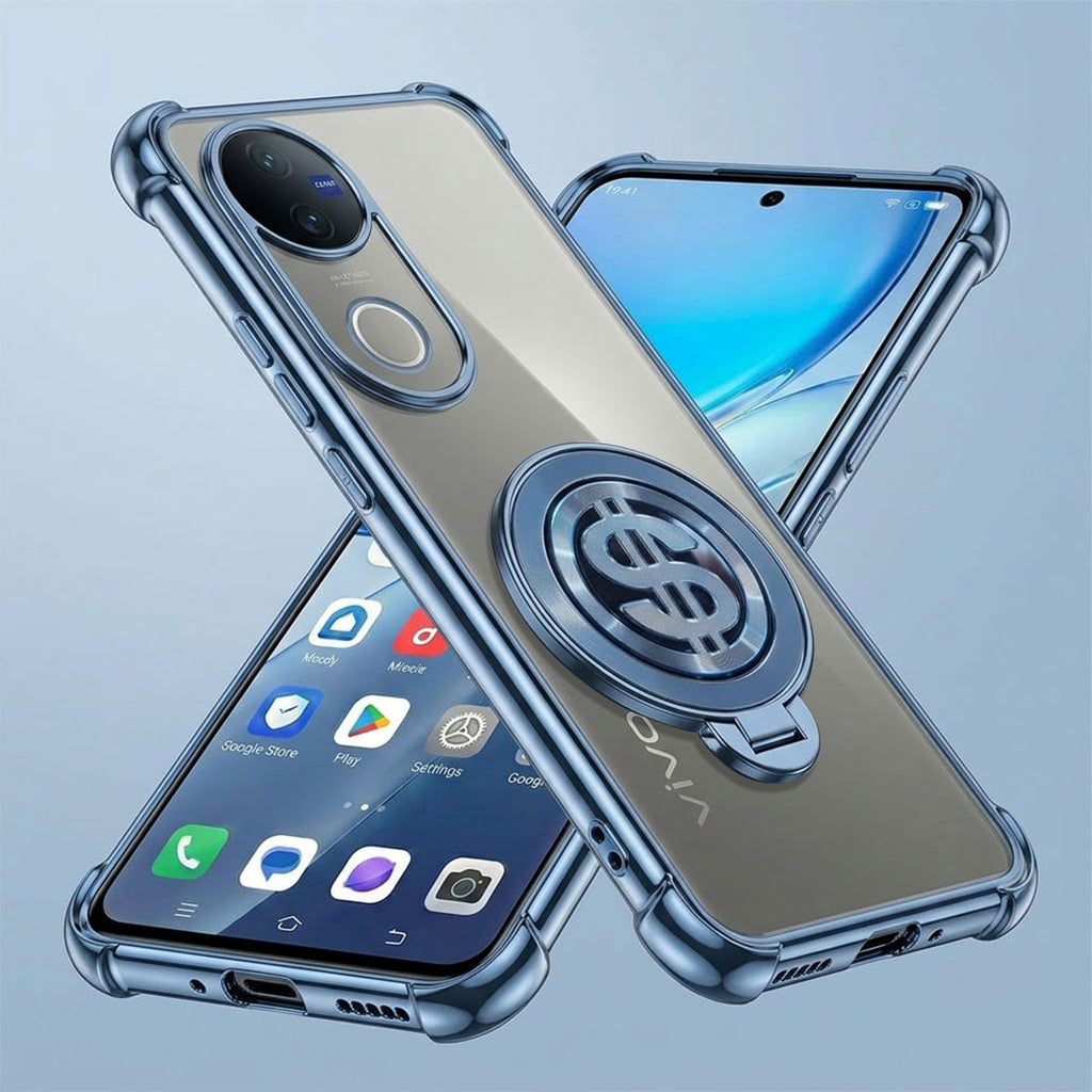 Vivo V50 5G Four Corner Airbags 100% Original Astro Money Magnet Rotating Dollar Case
