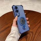 Vivo V70 FE 5G Luxury Four Corner Invincible Bracket Ring Stand Case