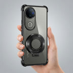 Vivo V50 5G Original Luxury Magnifier Ring Stand Shockproof Airbags Corner Case