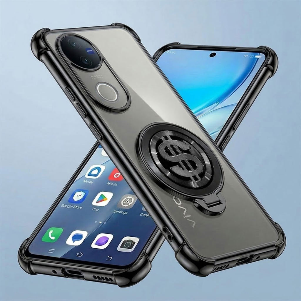 Vivo V50 5G Four Corner Airbags 100% Original Astro Money Magnet Rotating Dollar Case