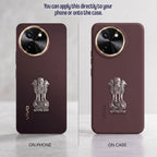 Vivo T3x 5G Compatible Satyamev Jayate 3D Metal Emblem Sticker