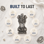 Oppo Find X9s 5G Compatible Satyamev Jayate 3D Metal Emblem Sticker