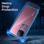 Vivo V50 5G Anti-Yellow Electroplating Transparent Airbags Case