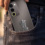 Realme P4R 5G Compatible Satyamev Jayate 3D Metal Emblem Sticker