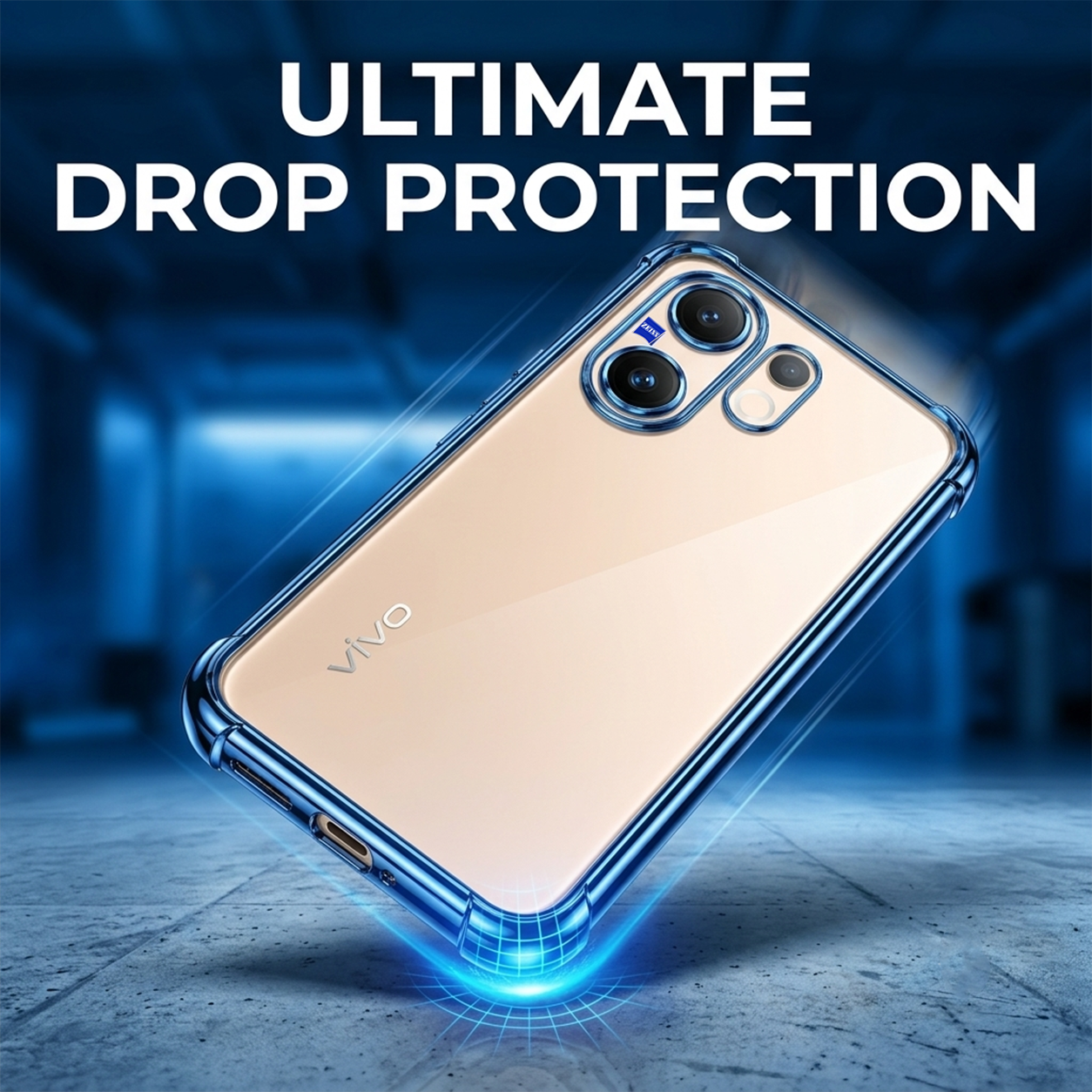 Vivo X200FE 5G Anti-Yellow Electroplating Transparent Airbags Case