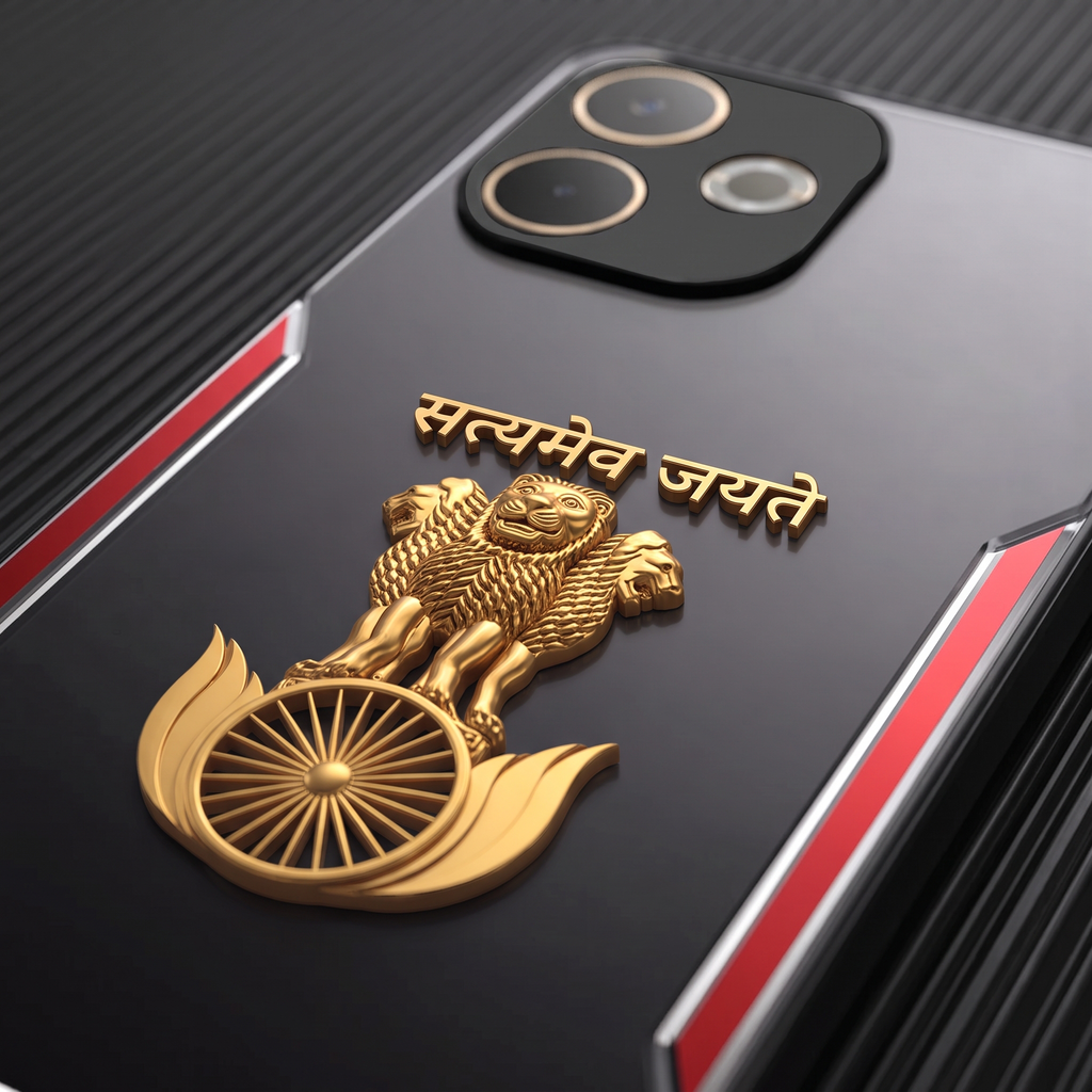 Oppo A5 Pro 5G Satyamev Jayate 3D Metal Aluminium Back Case