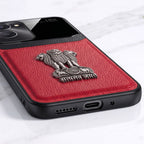 Vivo Y28s 5G Satyamev Jayate 3D Metal Leather Back Case