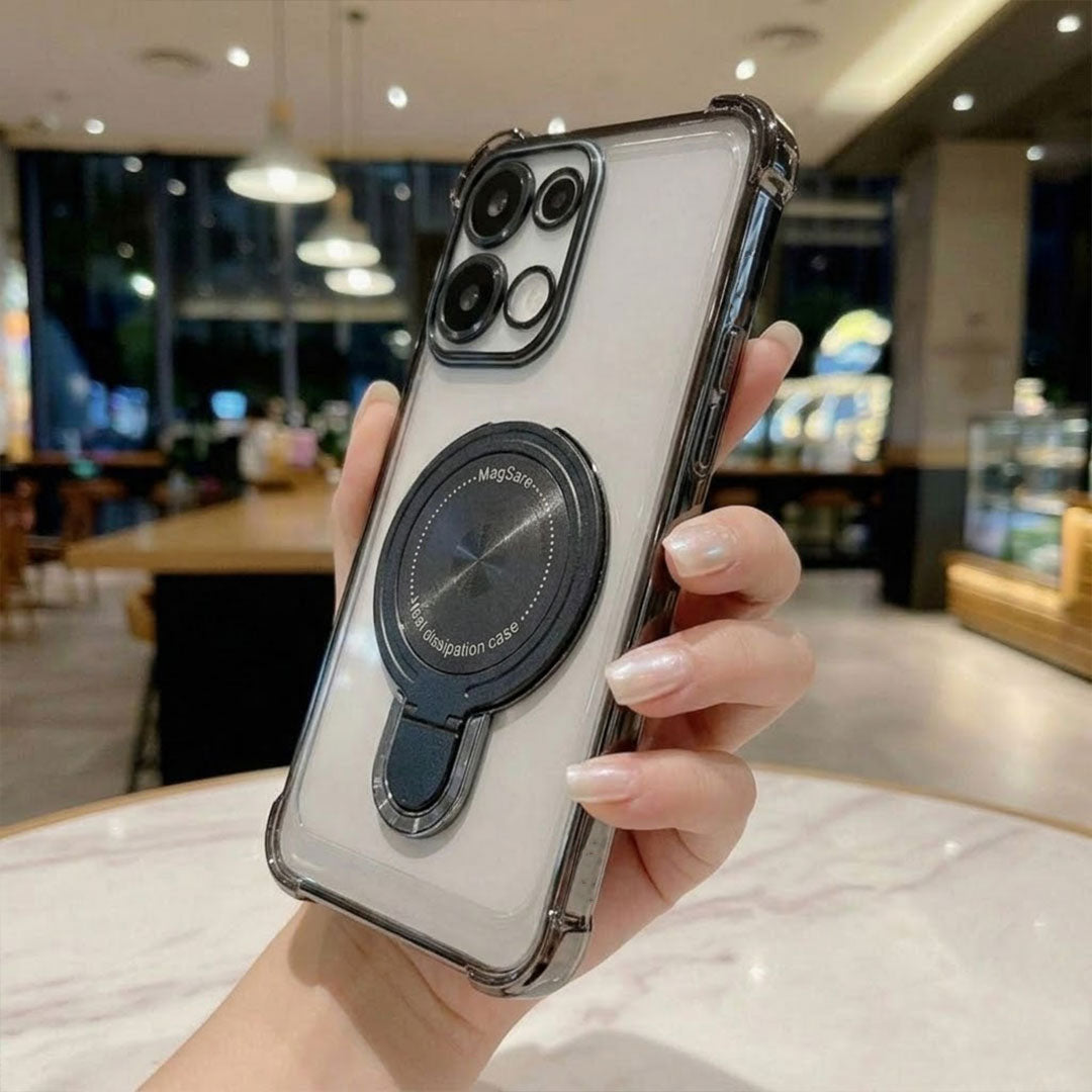 Oppo F31 5G Luxury Four Corner Invincible Bracket Ring Stand Case