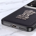 Vivo Y28 5G Satyamev Jayate 3D Metal Leather Back Case