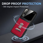 Oppo K12x 5G Satyamev Jayate 2-in-1 Emblem Leather Lens Protective Back Case