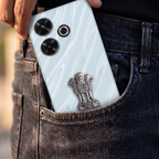 Redmi 13 5G Compatible Satyamev Jayate 3D Metal Emblem Sticker