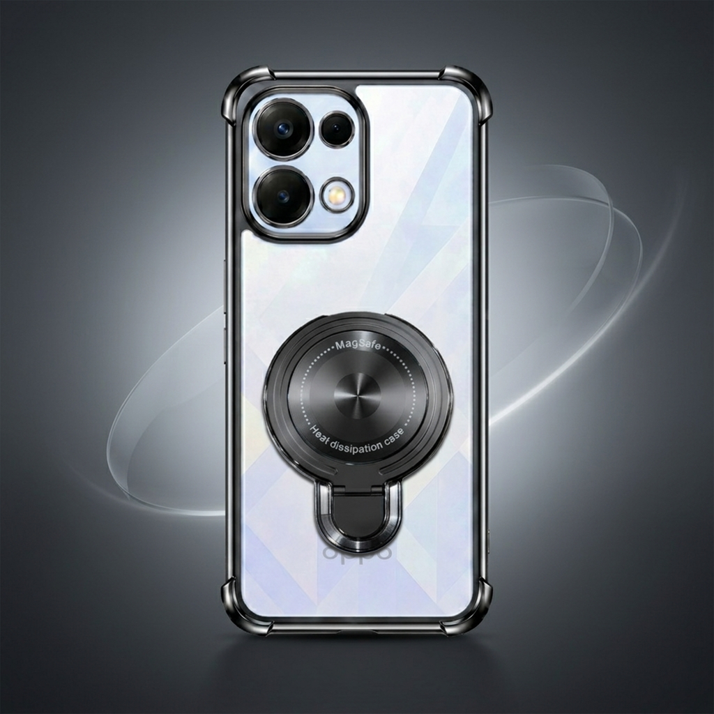 Oppo K13 5G Luxury Four Corner Invincible Bracket Ring Stand Case