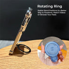 Vivo V70 FE 5G Luxury Four Corner Invincible Bracket Ring Stand Case