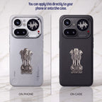 Nothing Phone 4A Pro 5G Compatible Satyamev Jayate 3D Metal Emblem Sticker
