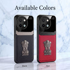 Vivo Y58 5G Satyamev Jayate 3D Metal Leather Back Case