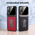 Oppo K12x 5G Satyamev Jayate 3D Metal Leather Back Case