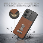 Vivo T5x 5G Satyamev Jayate 2-in-1 Emblem Carbon Fiber Leather Phone Case