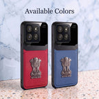 Motorola Edge 60 Pro 5G Satyamev Jayate 3D Metal Leather Back Case