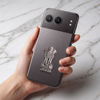 One Plus Nord 4 5G Compatible Satyamev Jayate 3D Metal Emblem Sticker